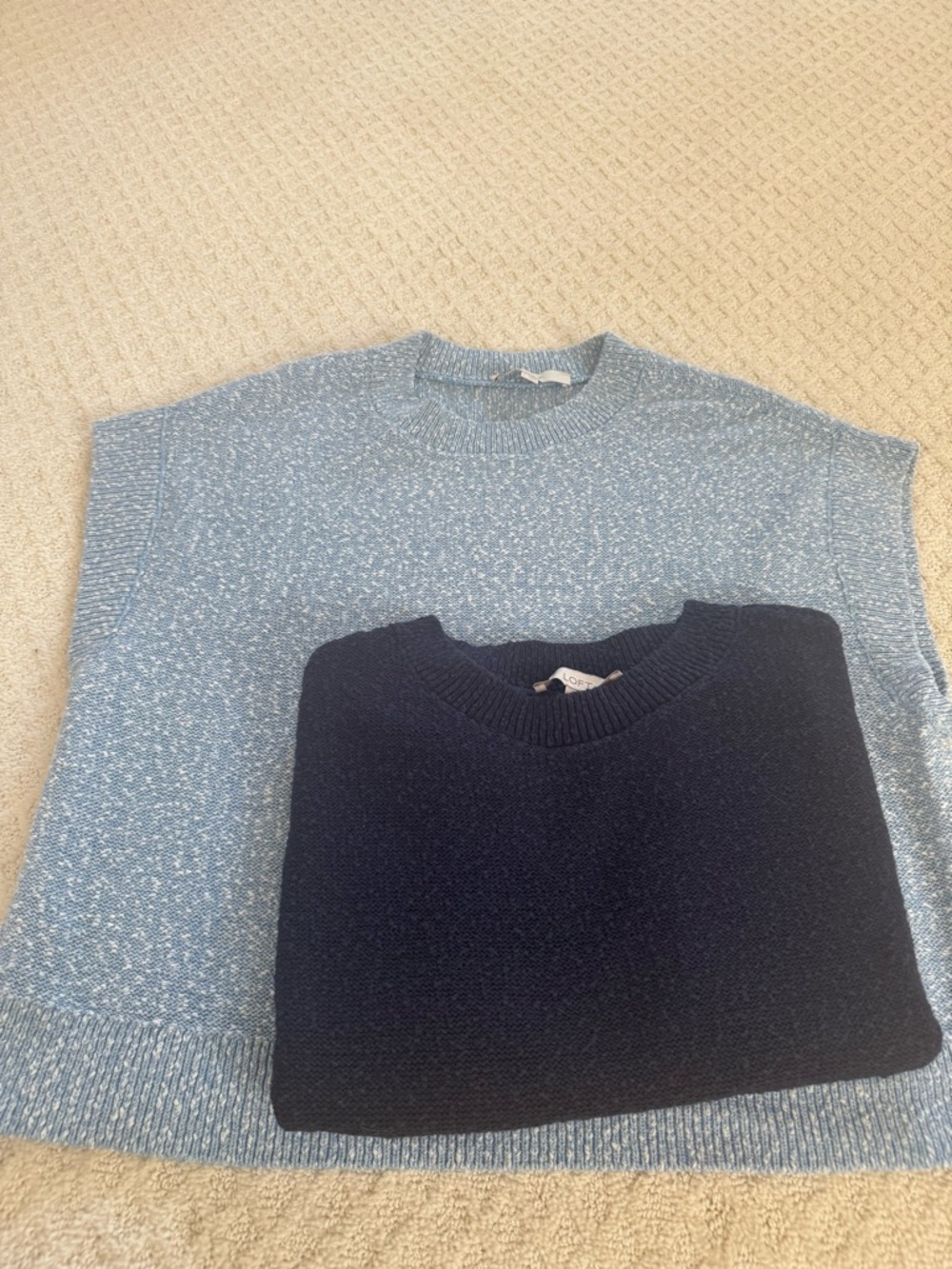 LOFT Women's Sweater Duo - Light Blue and Navy